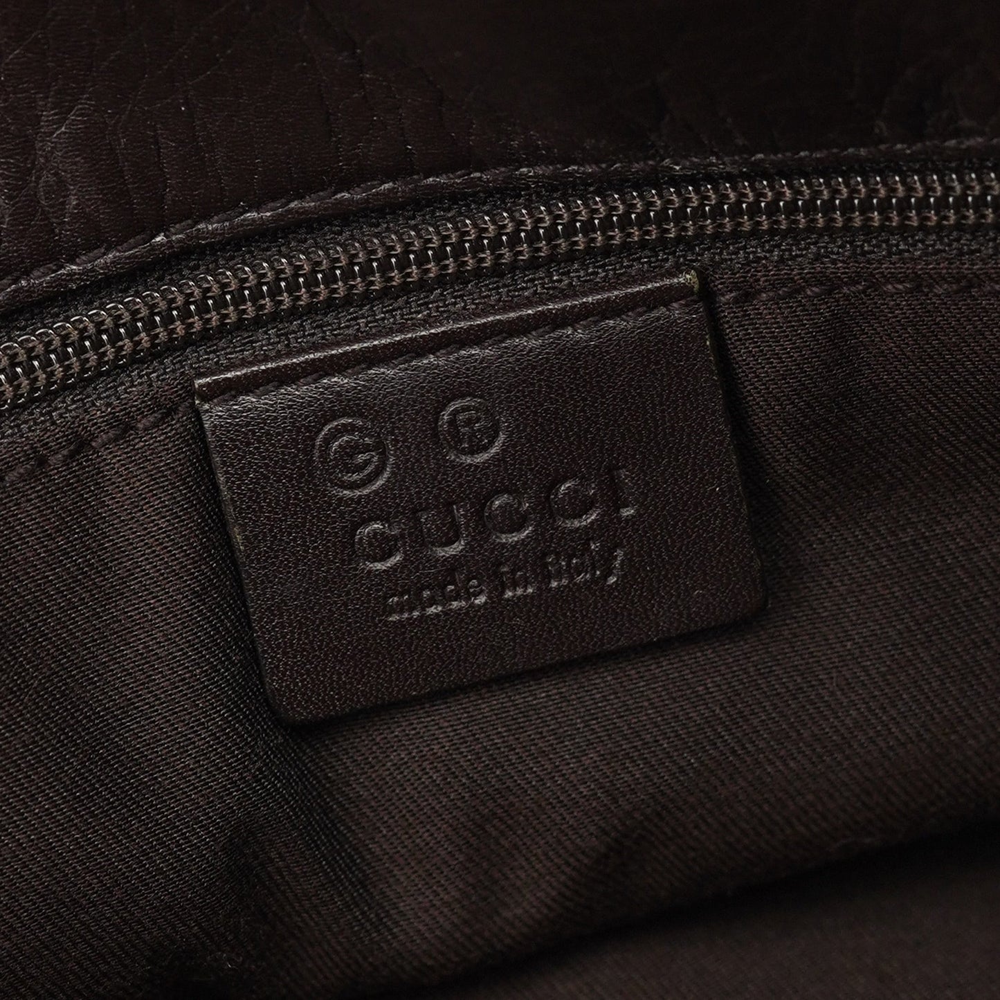 Brown Canvas Leather GG Tote Bag