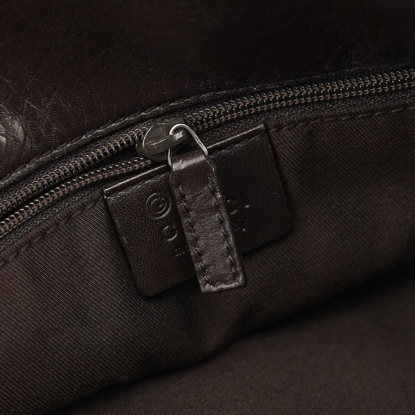 Brown Canvas Leather GG Tote Bag