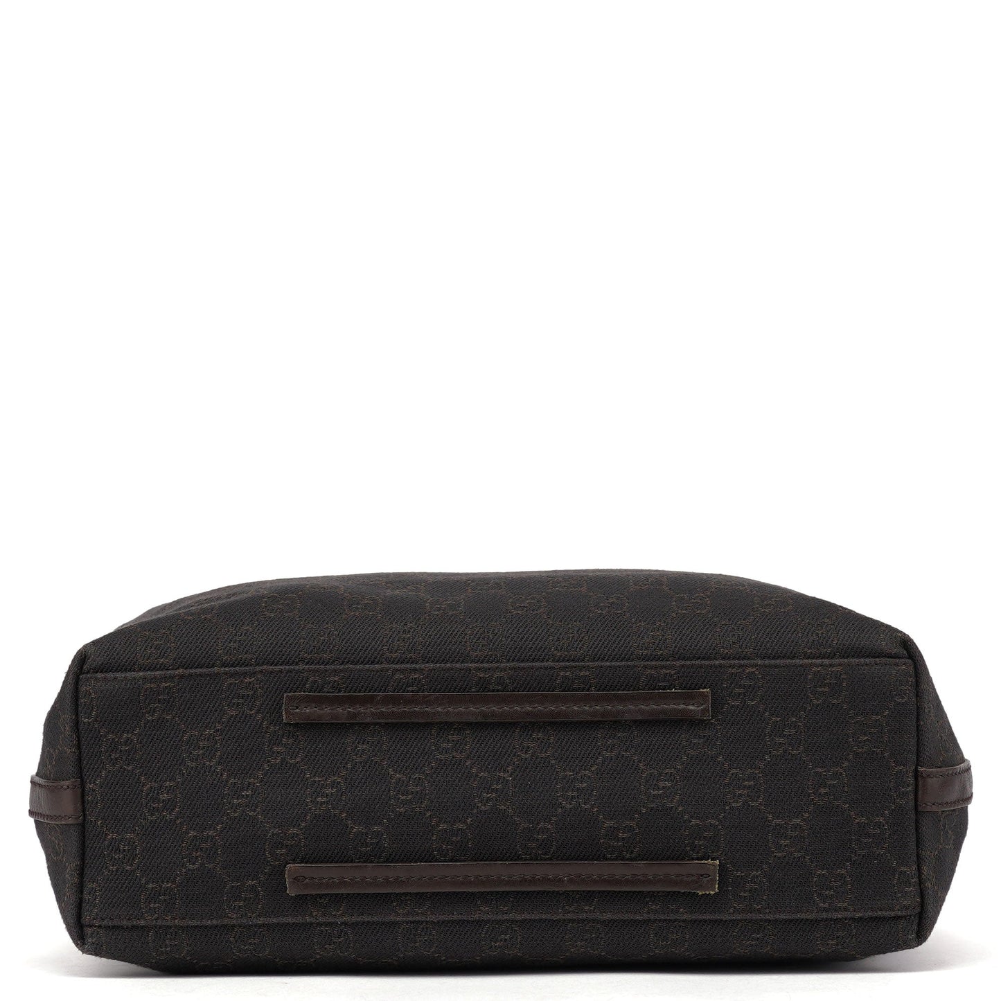 Brown Canvas Leather GG Tote Bag