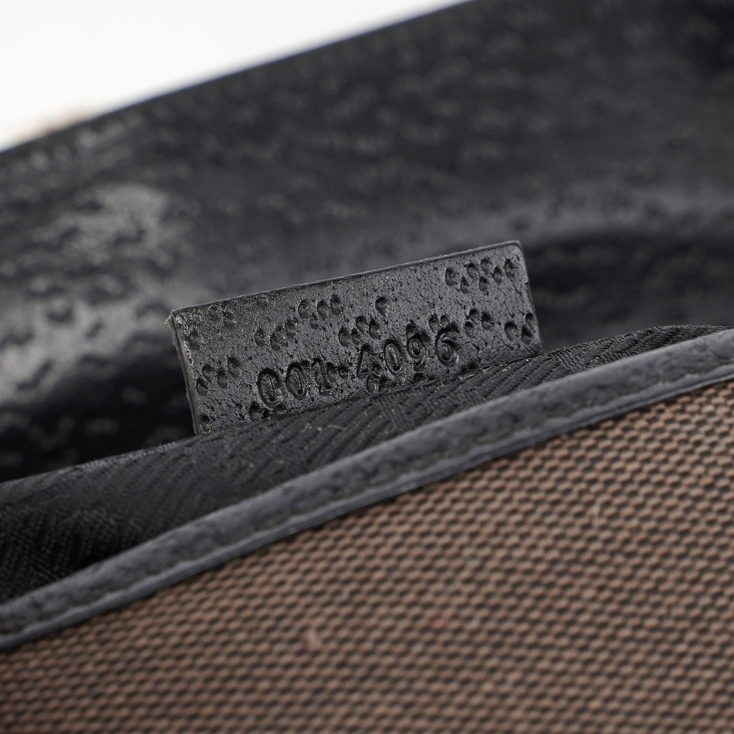 Brown Canvas Leather Jackie Bamboo Shoulder Bag