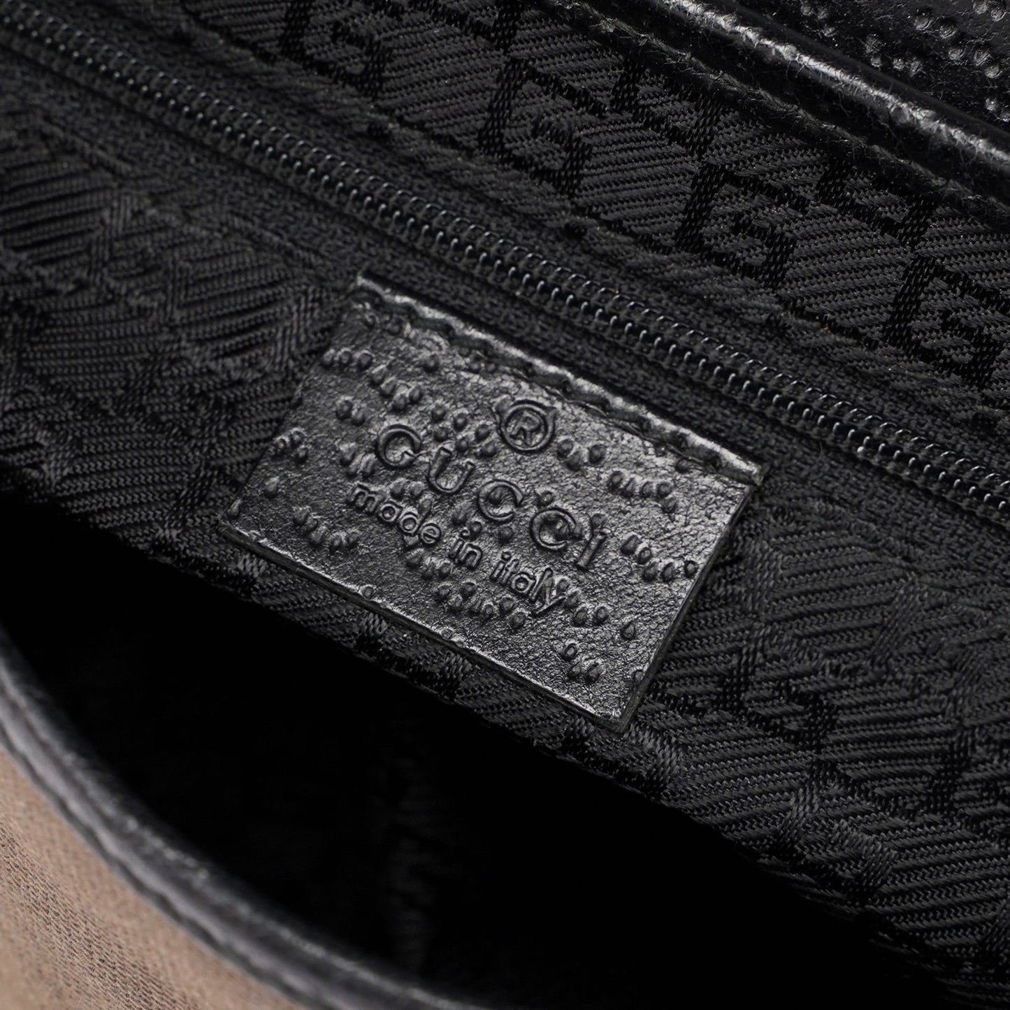 Brown Canvas Leather Jackie Bamboo Shoulder Bag