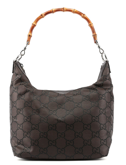 Brown GG Bamboo Shoulder Bag