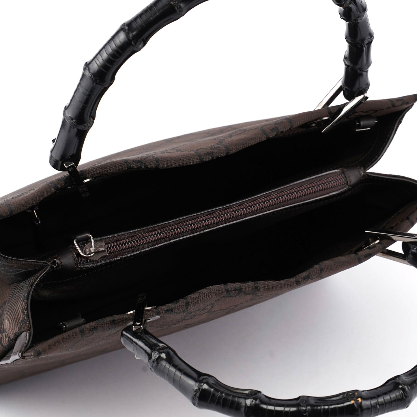 Brown GG Bamboo Tote 2way