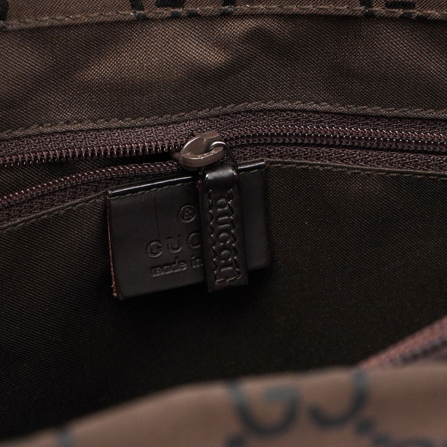 Brown GG Bamboo Tote 2way