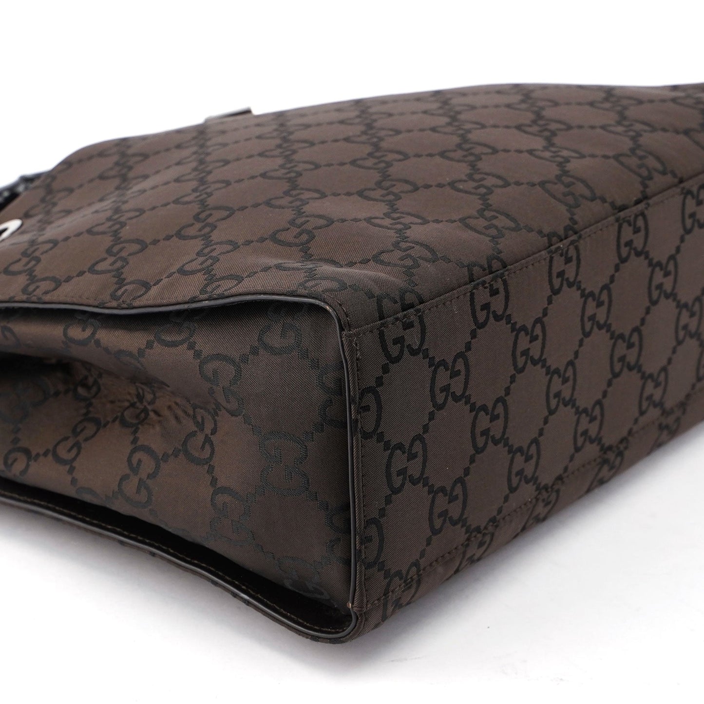 Brown GG Bamboo Tote