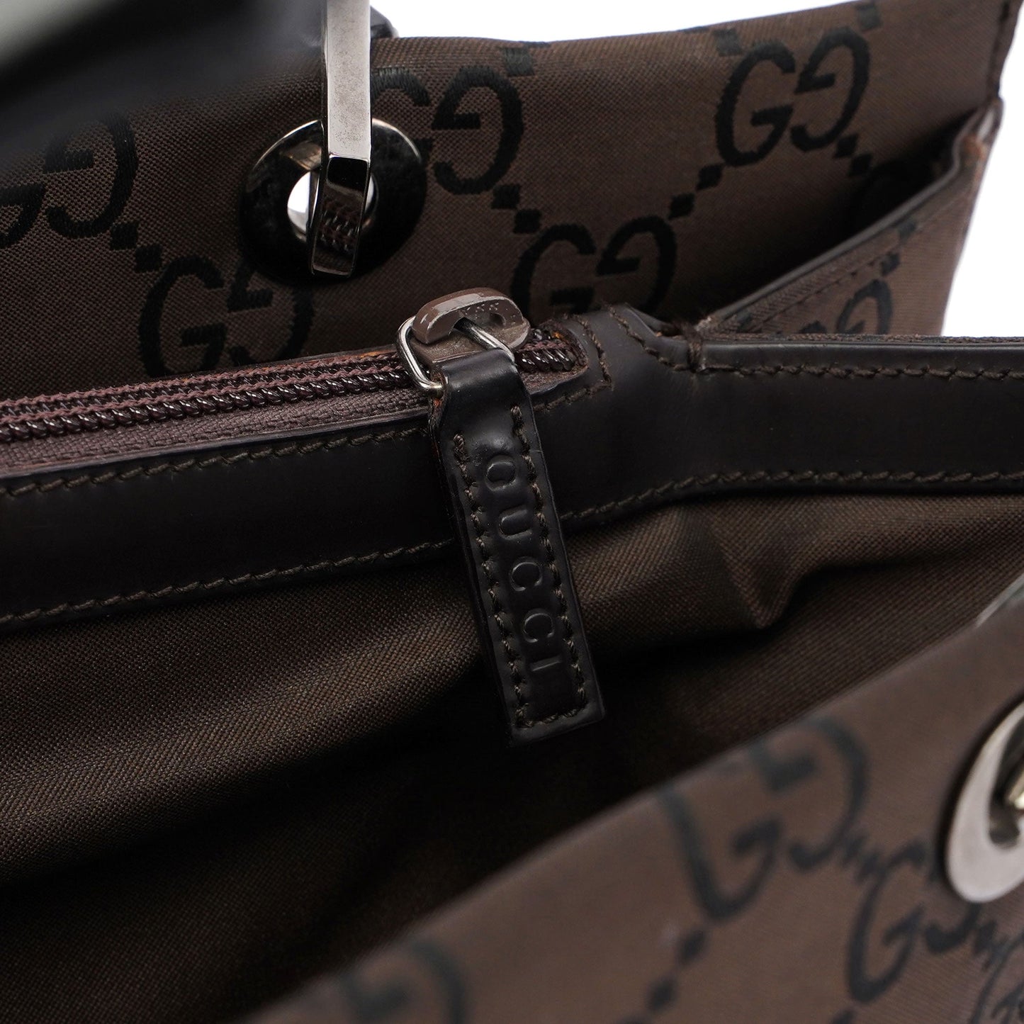 Brown GG Bamboo Tote