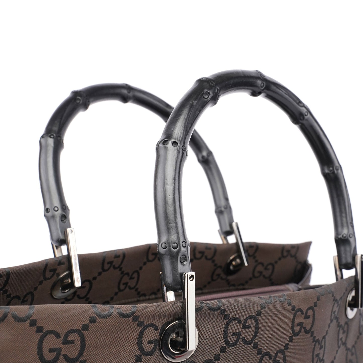 Brown GG Bamboo Tote