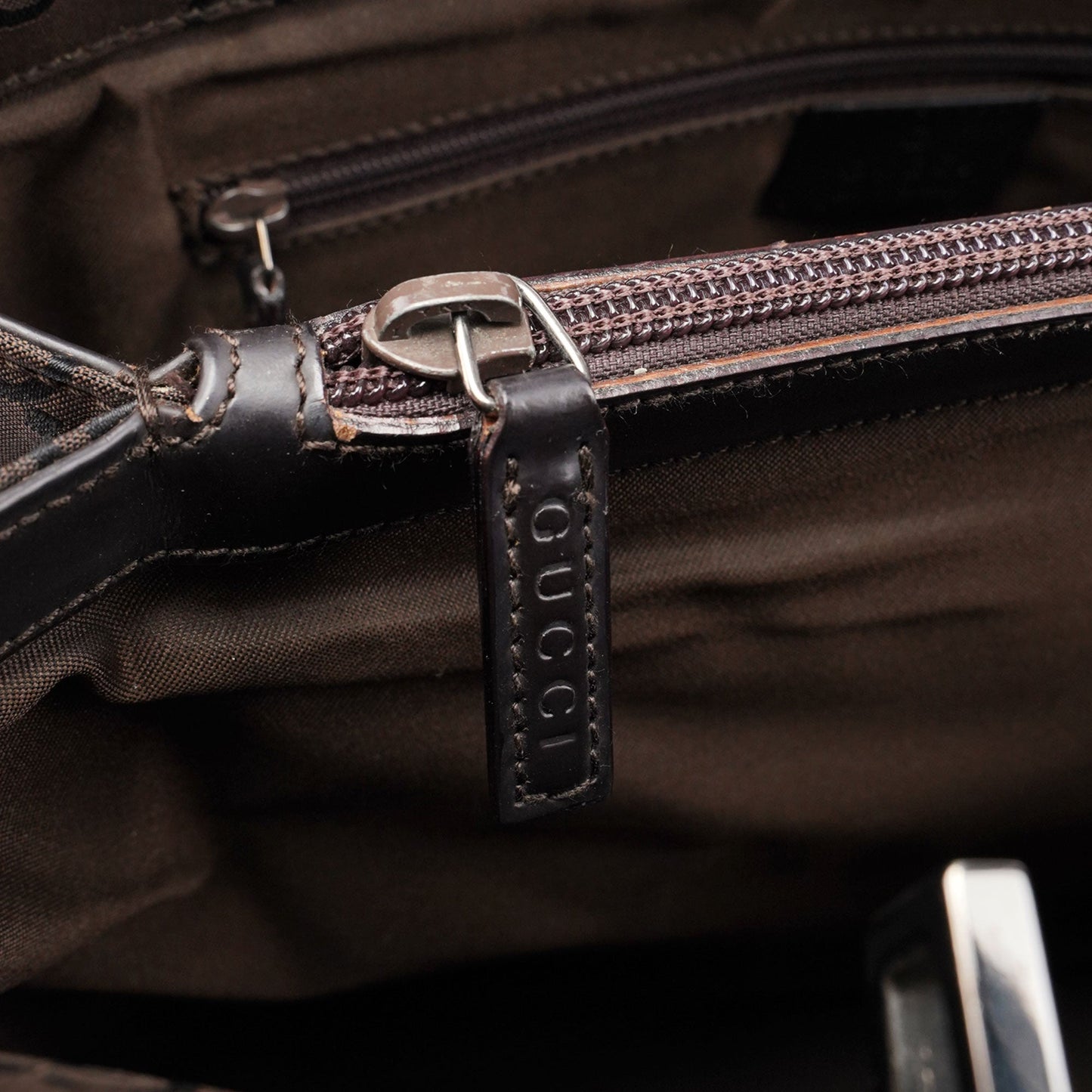 Brown GG Bamboo Tote