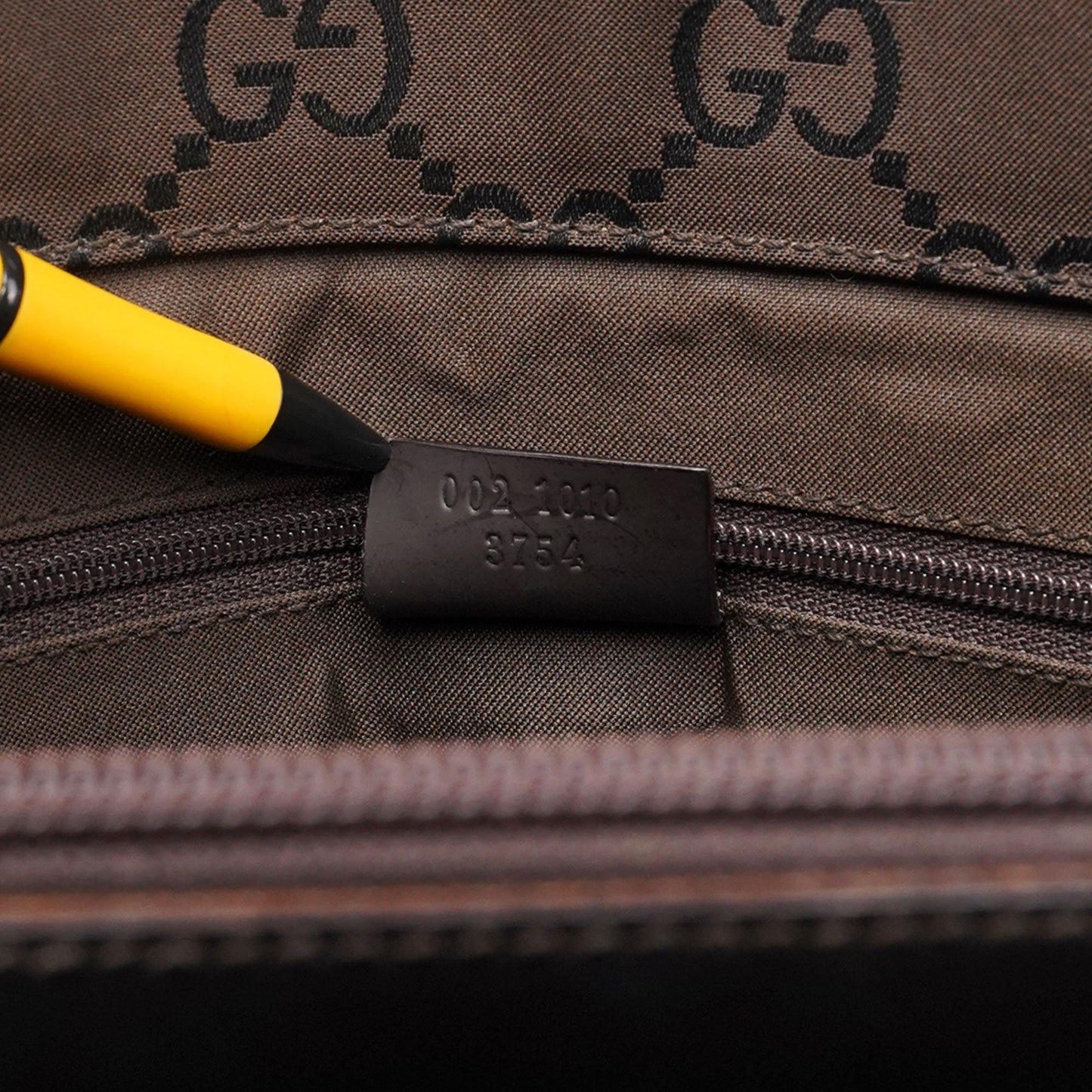 Brown GG Bamboo Tote