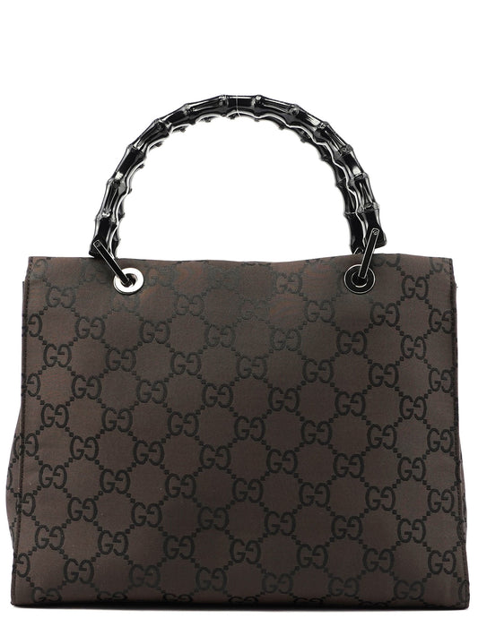 Brown GG Bamboo Tote