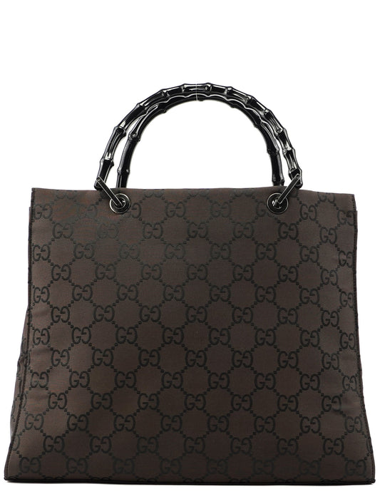 Brown GG Bamboo Tote