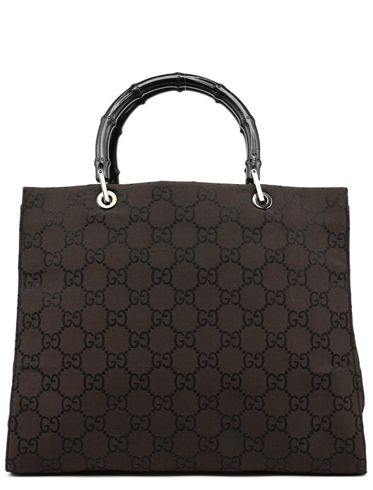 Brown GG Bamboo Tote