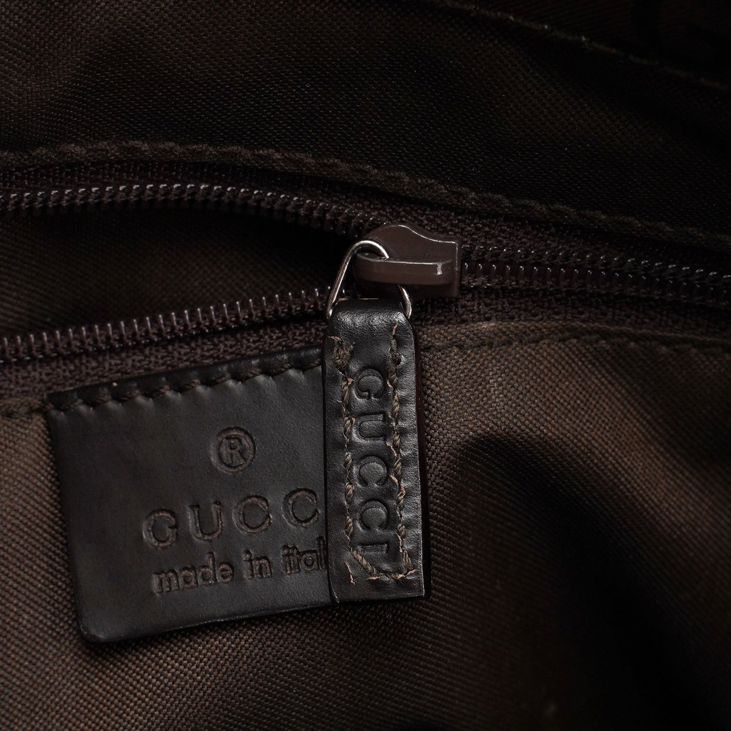 Brown GG Bamboo Tote