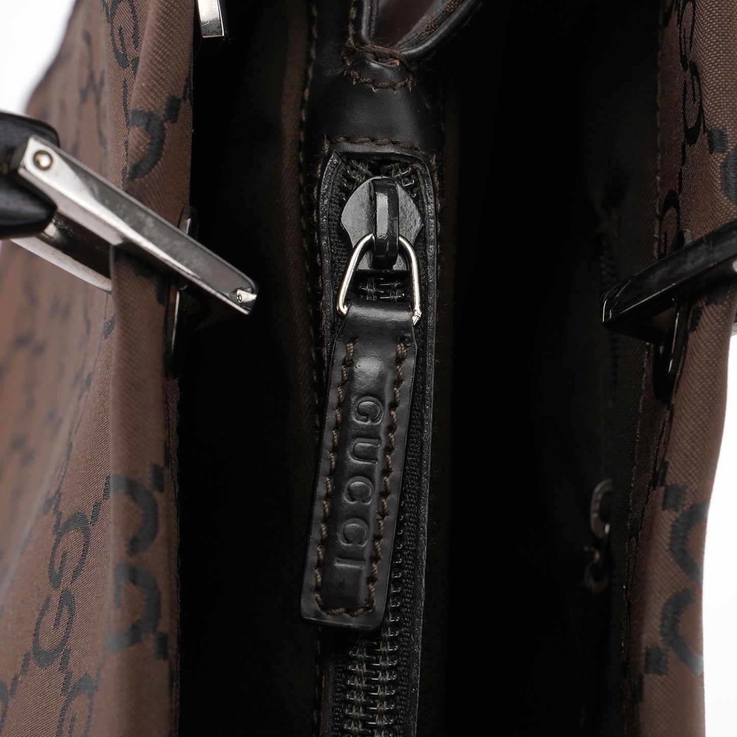 Brown GG Bamboo Tote