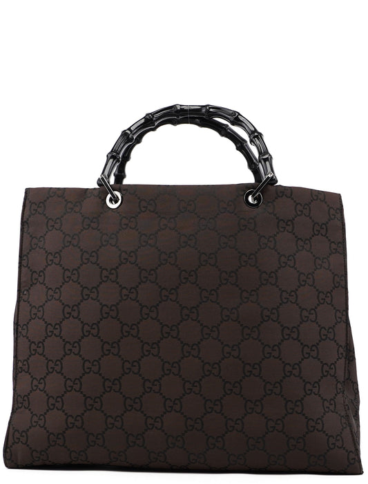 Brown GG Bamboo Tote