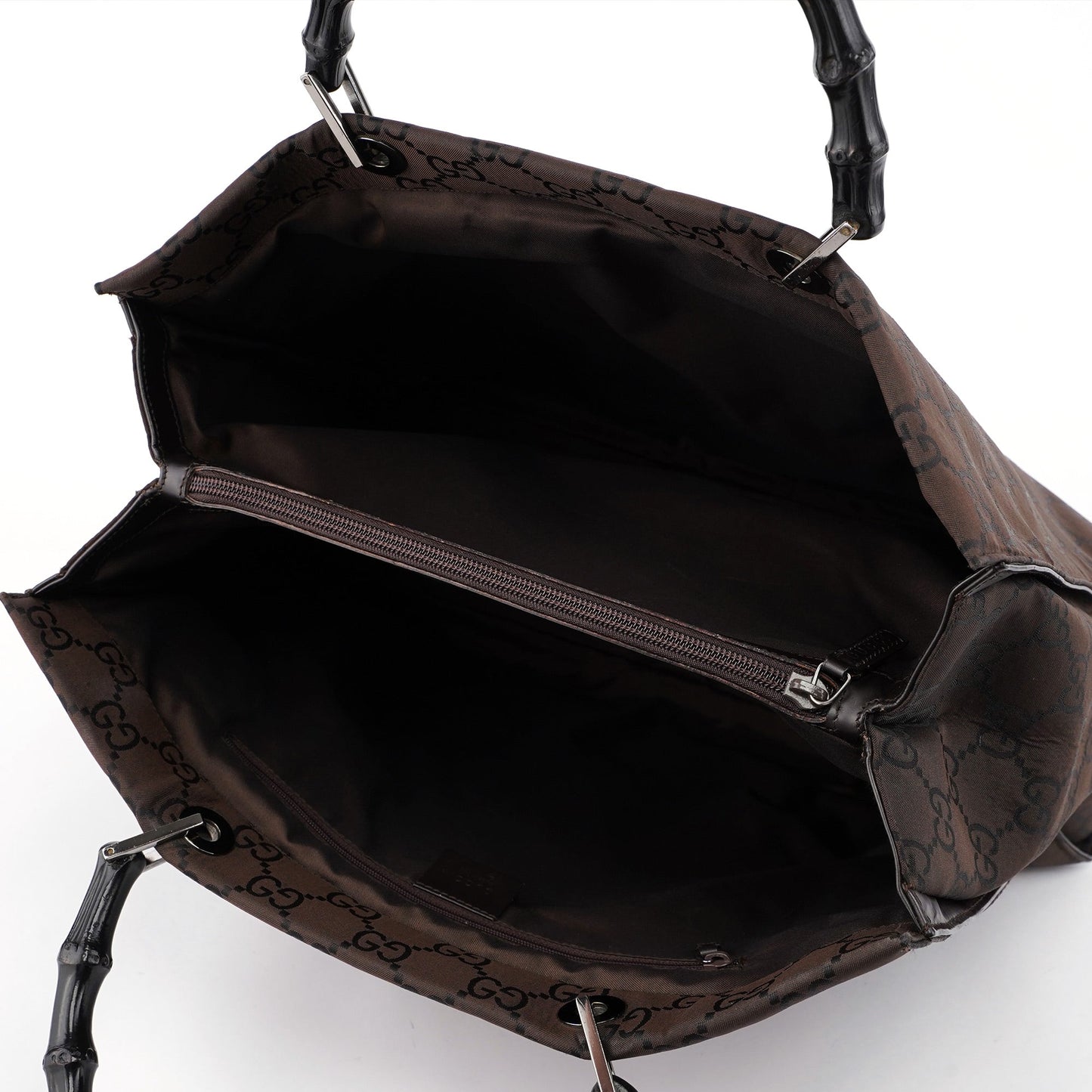 Brown GG Bamboo Tote