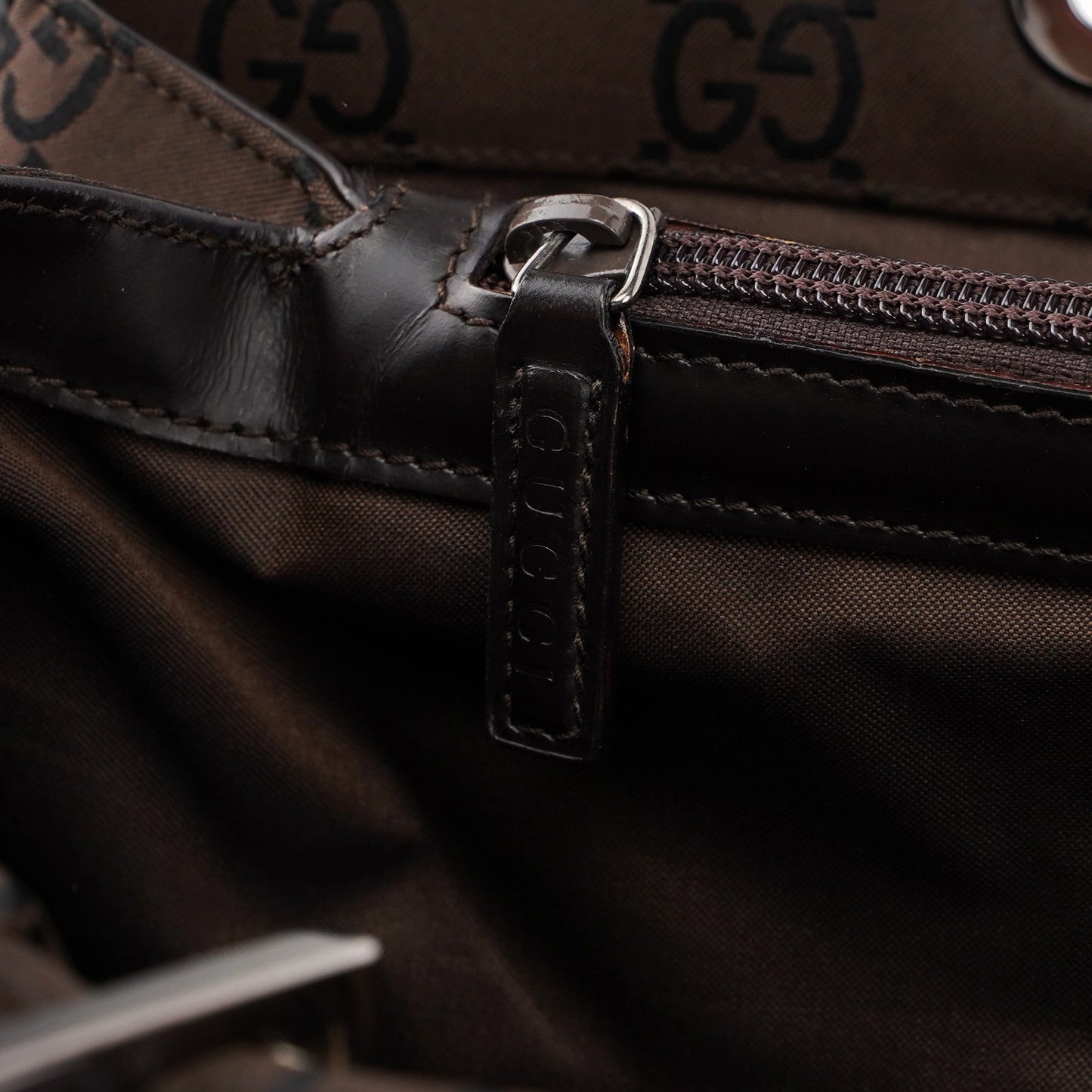 Brown GG Bamboo Tote