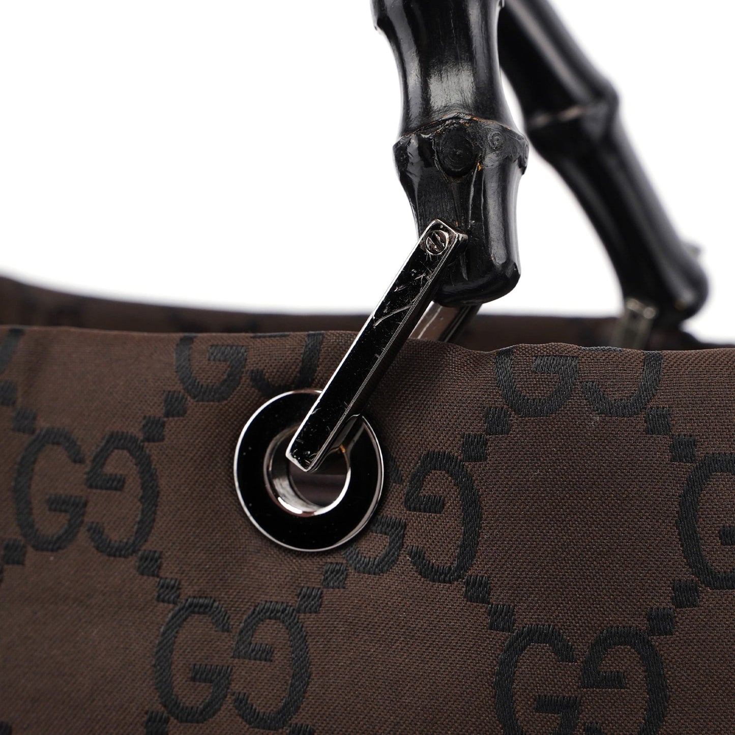 Brown GG Bamboo Tote