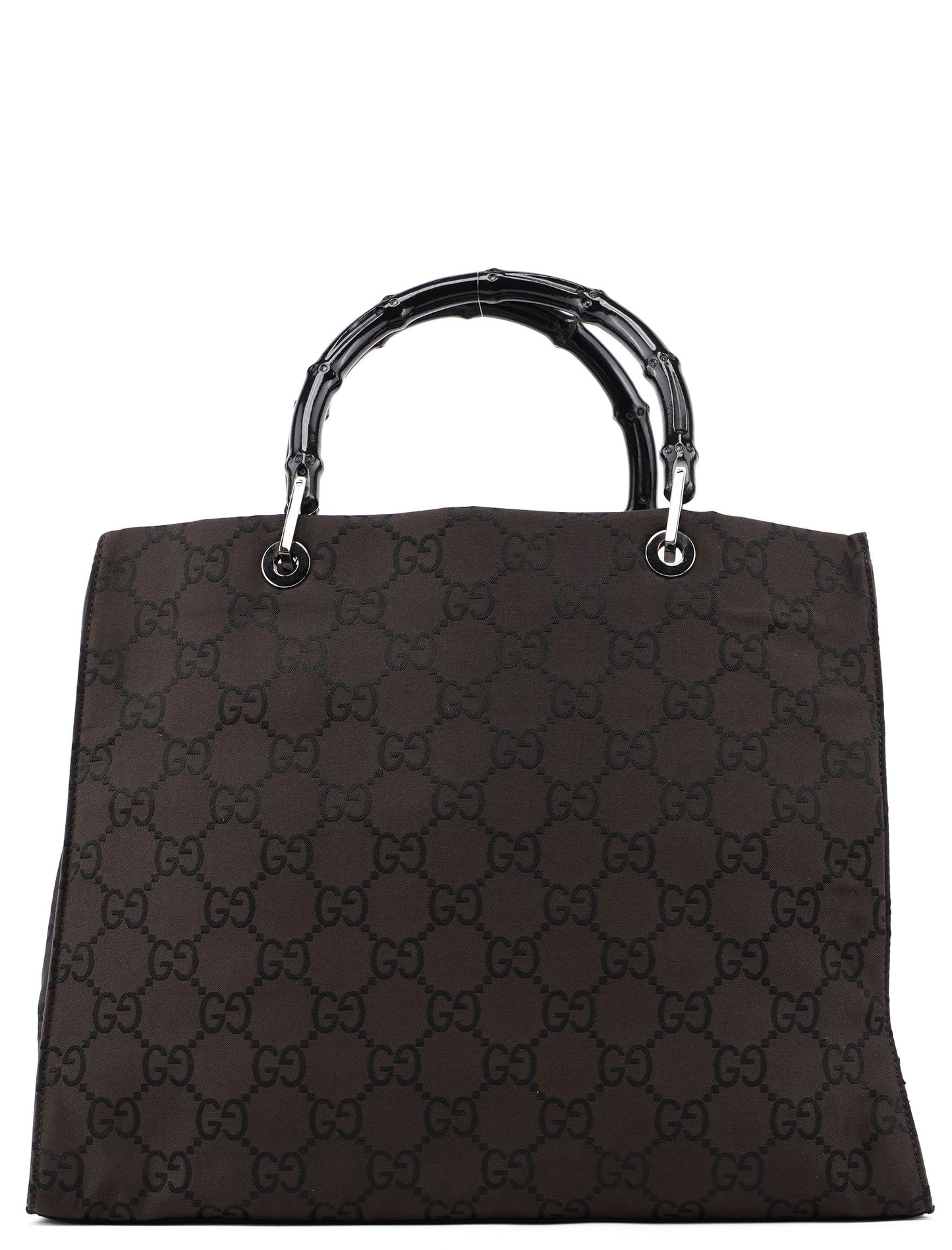 Brown GG Bamboo Tote