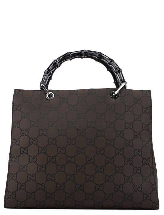 Brown GG Bamboo Tote