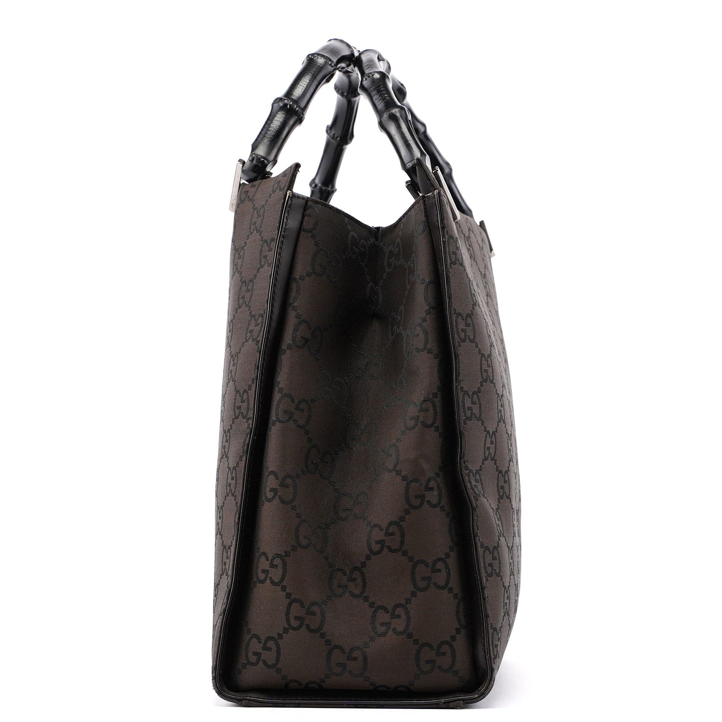 Brown GG Bamboo Tote