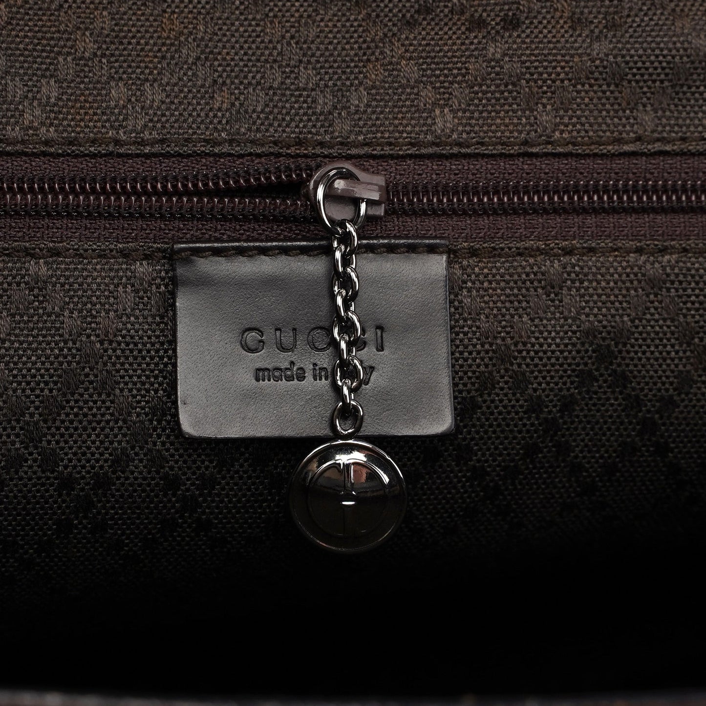 Brown GG Bamboo Tote