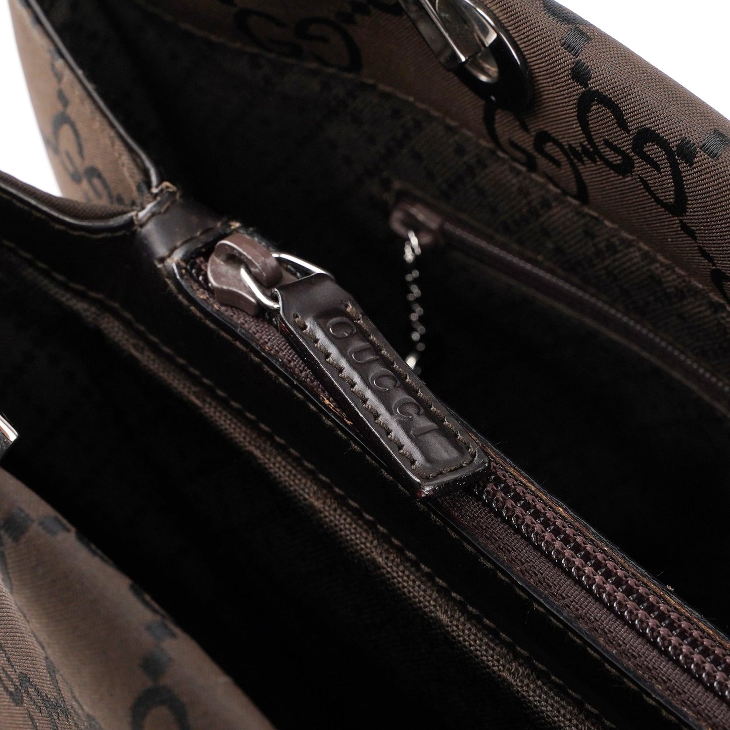 Brown GG Bamboo Tote