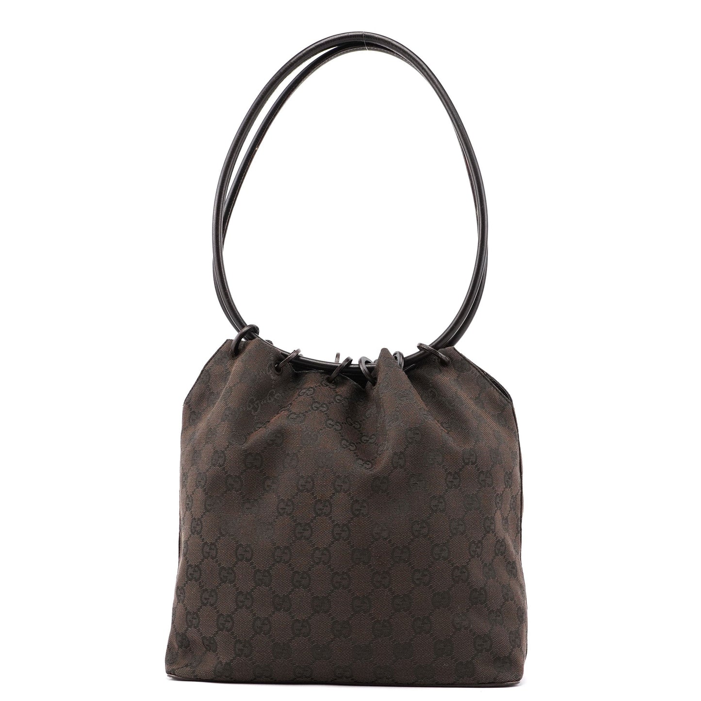Brown GG Drawstring Shoulder Bag