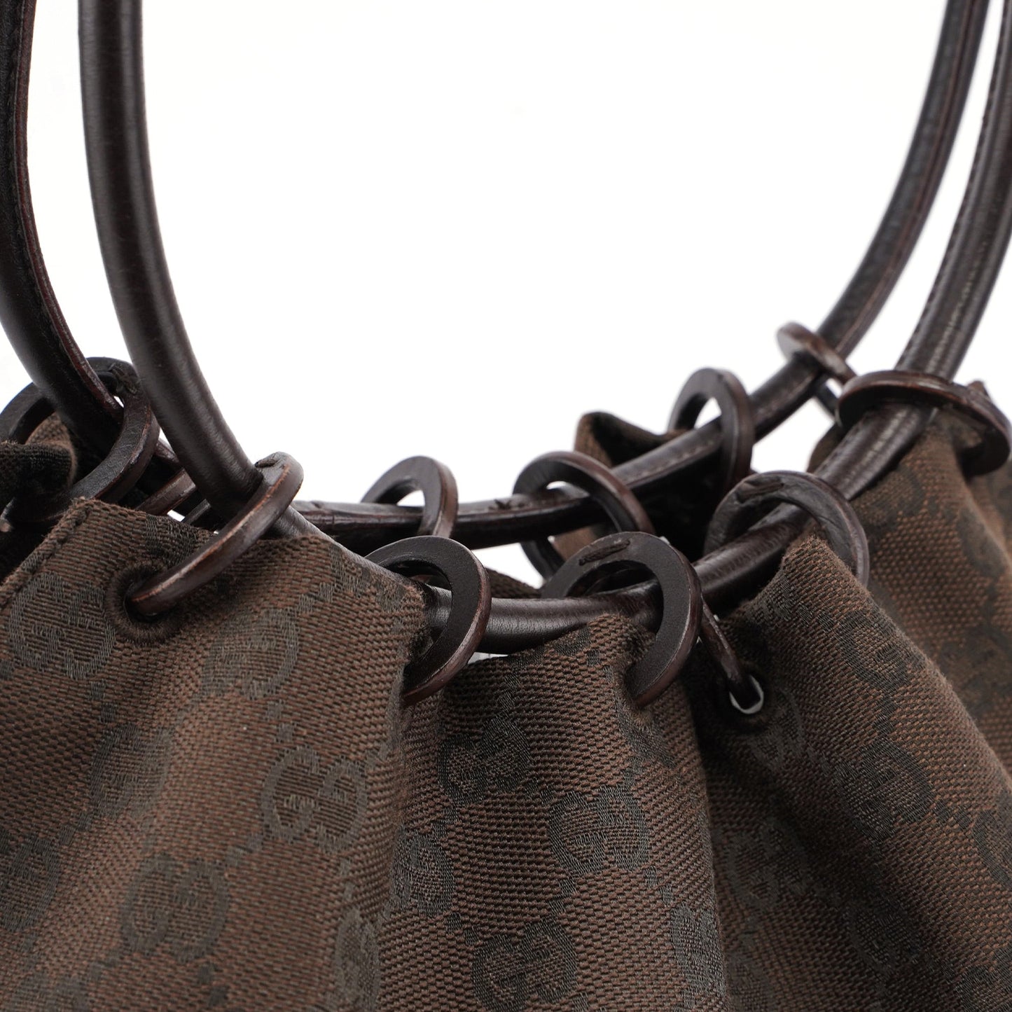 Brown GG Drawstring Shoulder Bag