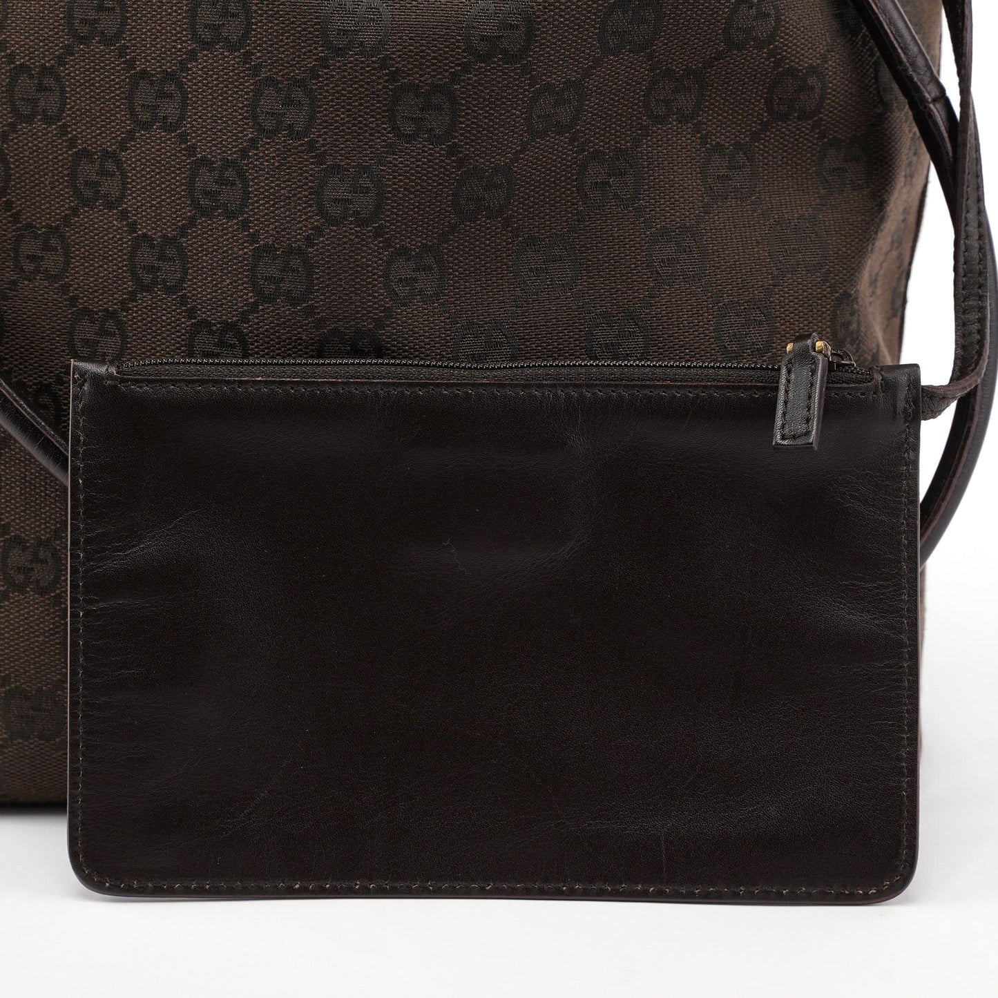 Brown GG Drawstring Shoulder Bag