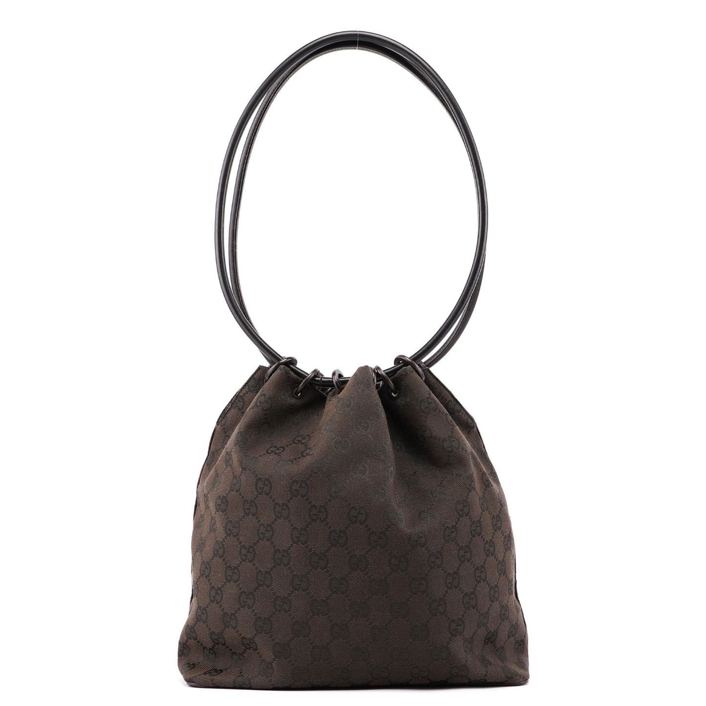 Brown GG Drawstring Shoulder Bag
