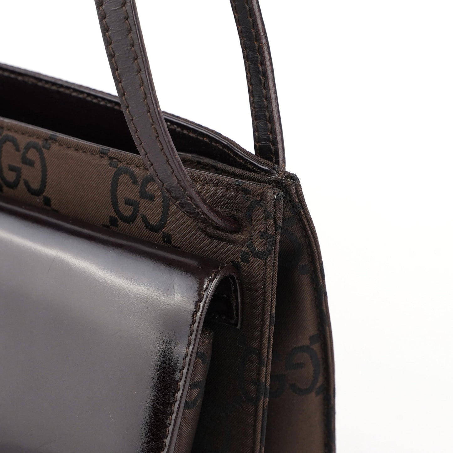 Brown GG Dual Pocket Shoulder Bag