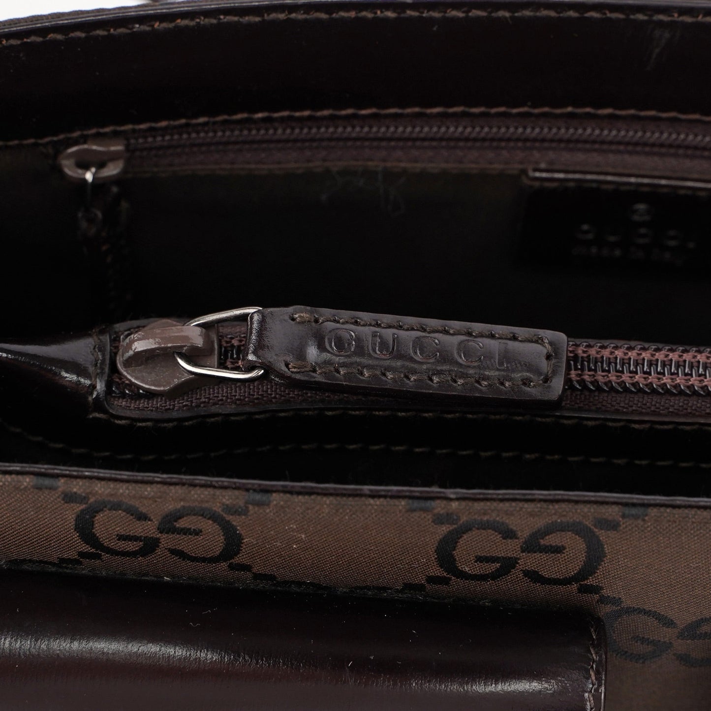 Brown GG Dual Pocket Shoulder Bag