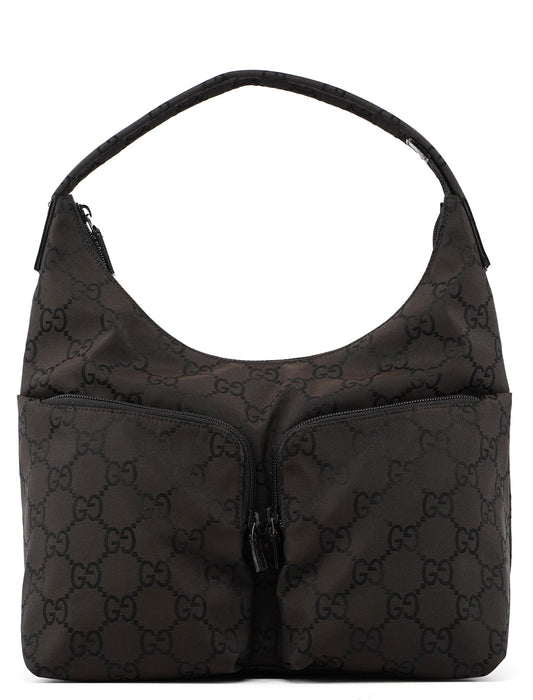 Brown GG Dual Pocket Shoulder Bag