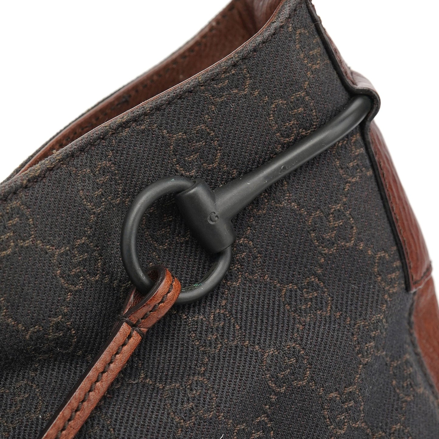 Brown GG Horsebit Shoulder Bag