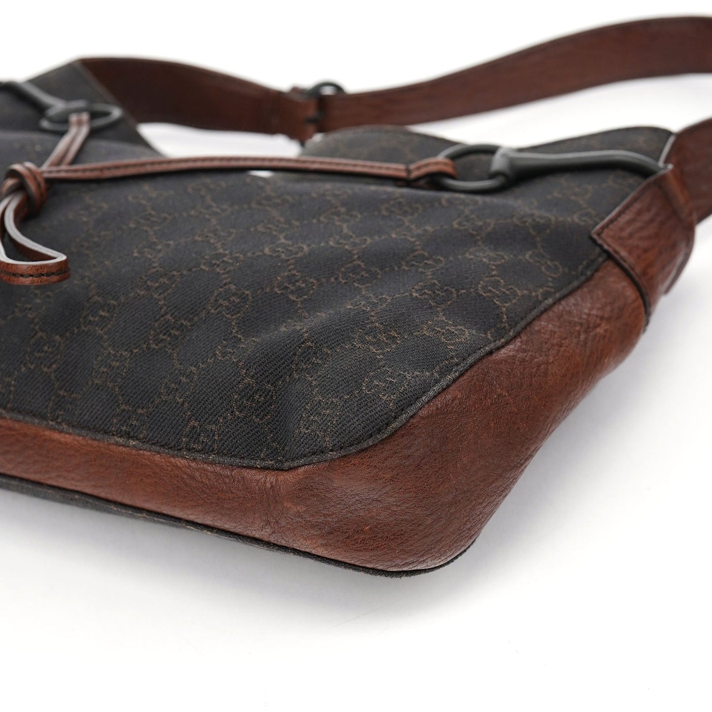 Brown GG Horsebit Shoulder Bag
