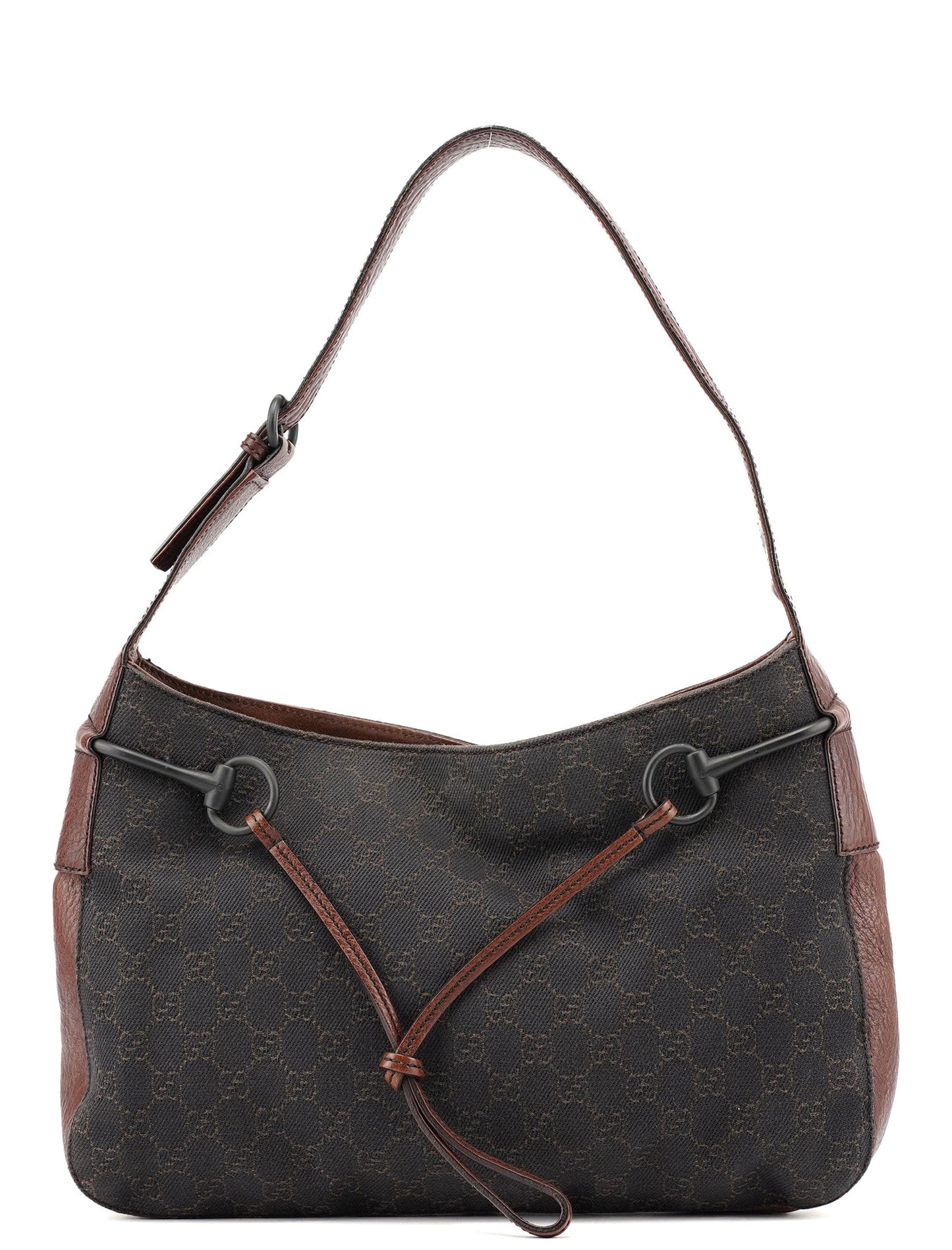 Brown GG Horsebit Shoulder Bag