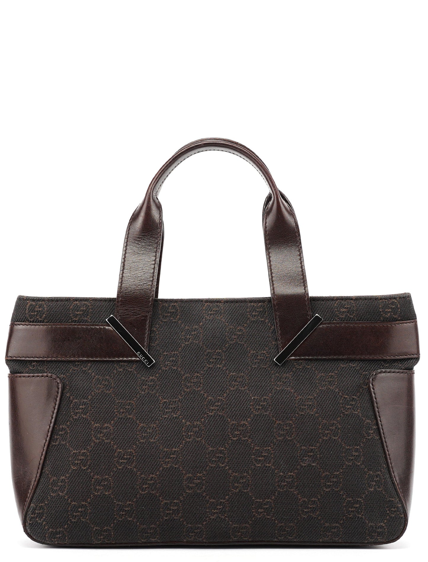 Brown GG Leather Tote Bag