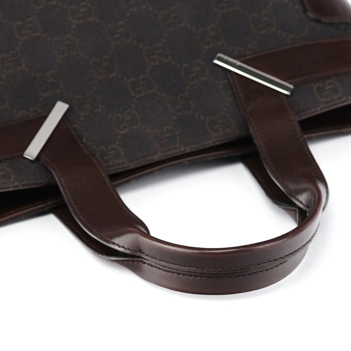 Brown GG Leather Tote Bag