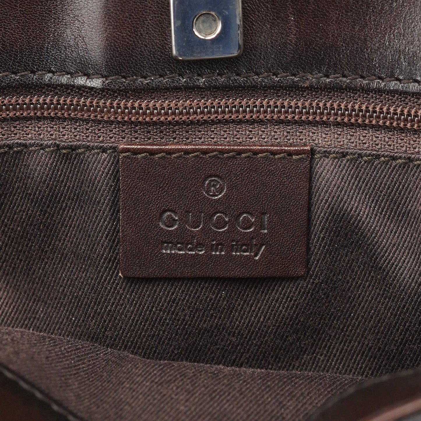 Brown GG Leather Tote Bag