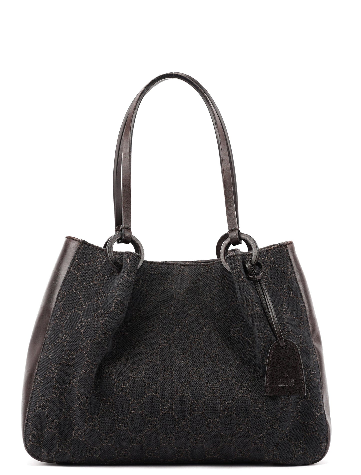 Brown GG Leather Tote Bag