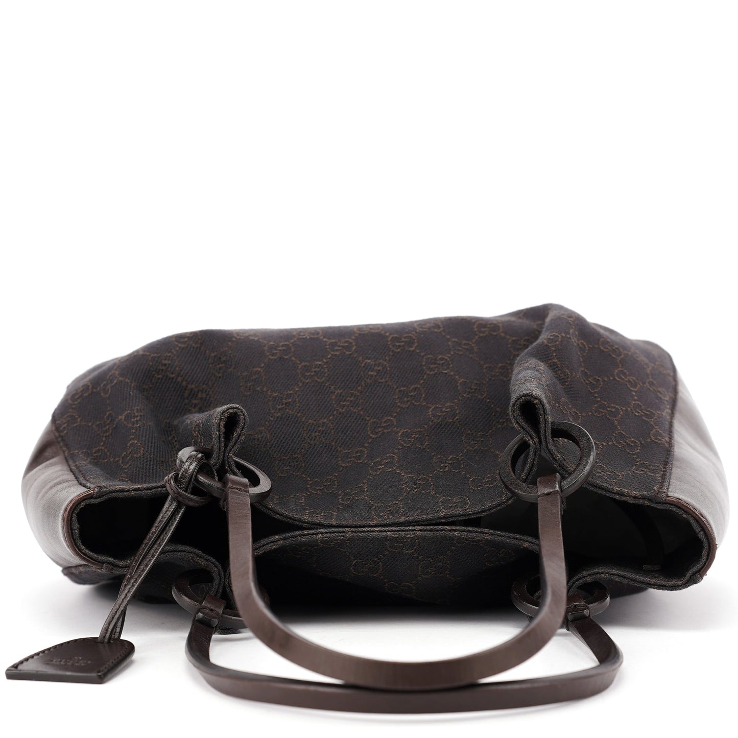 Brown GG Leather Tote Bag