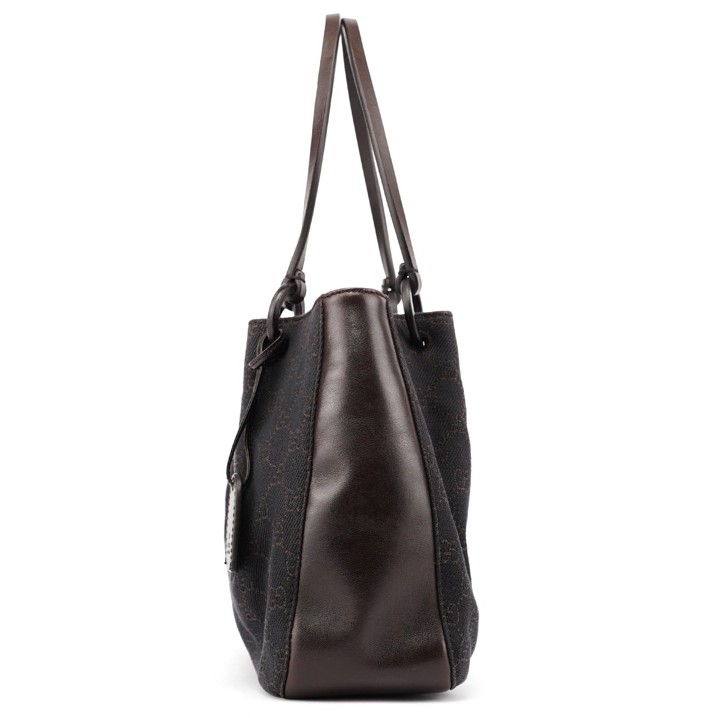 Brown GG Leather Tote Bag