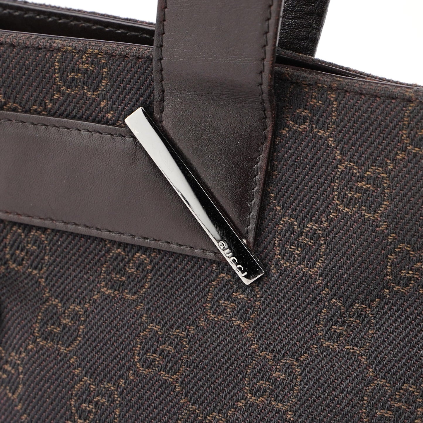 Brown GG Wool Tote Bag