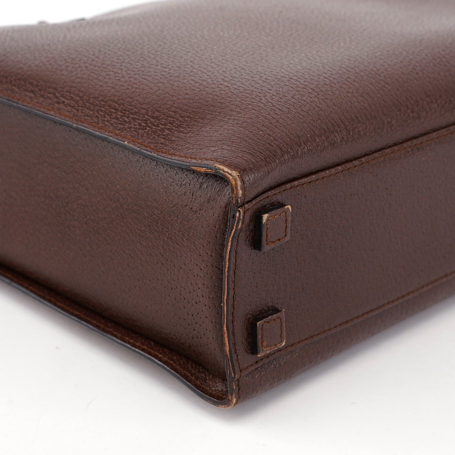 Brown Leather Bamboo 2-Way Tote