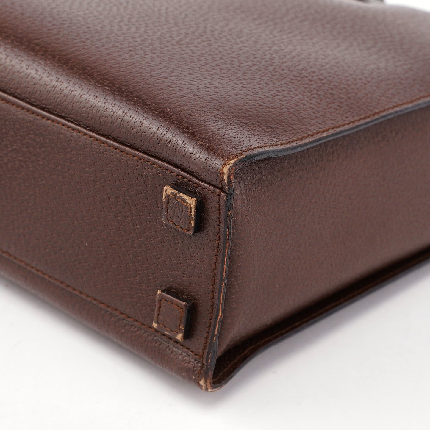 Brown Leather Bamboo 2-Way Tote