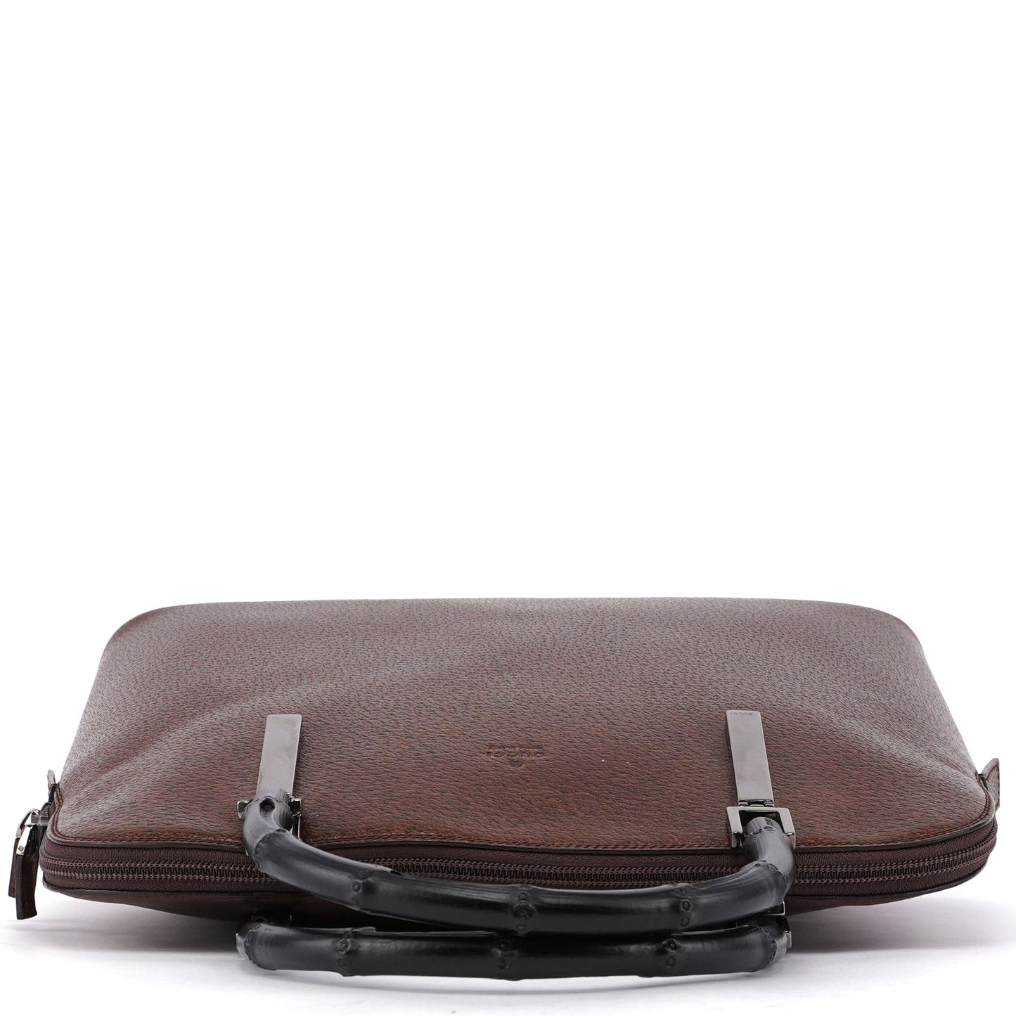 Brown Leather Bamboo 2-Way Tote