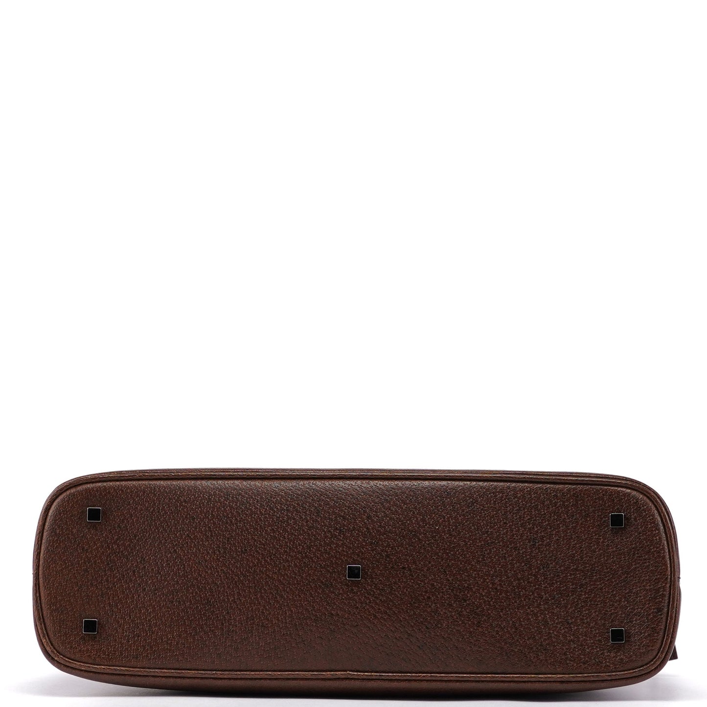 Brown Leather Bamboo 2-Way Tote