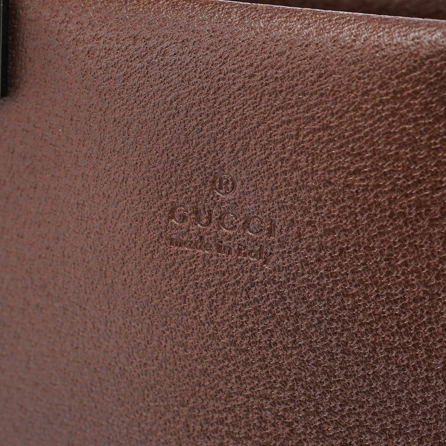 Brown Leather Bamboo 2-Way Tote Bag