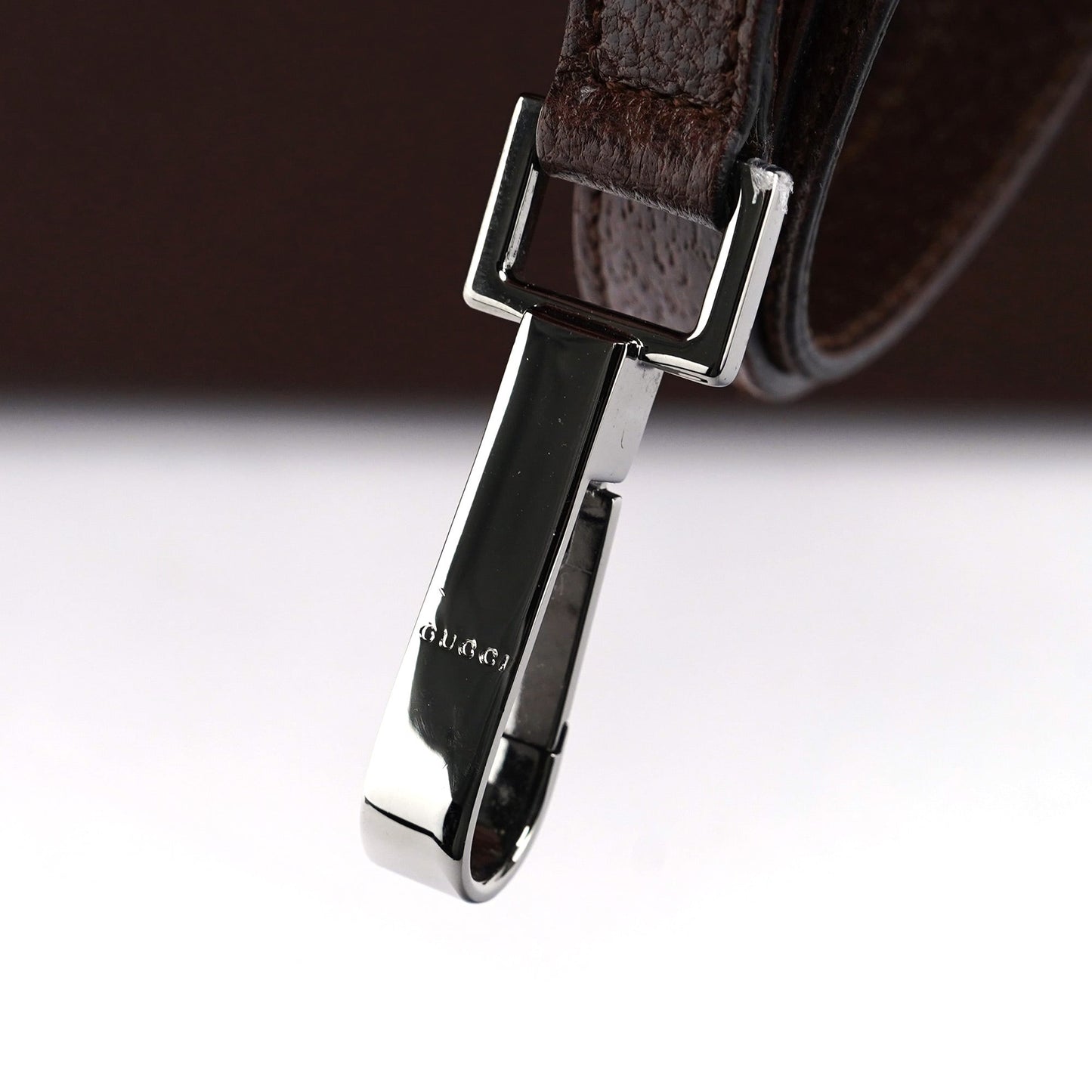 Brown Leather Bamboo 2-Way Tote Bag